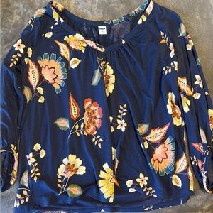 Floral Navy Women's Top